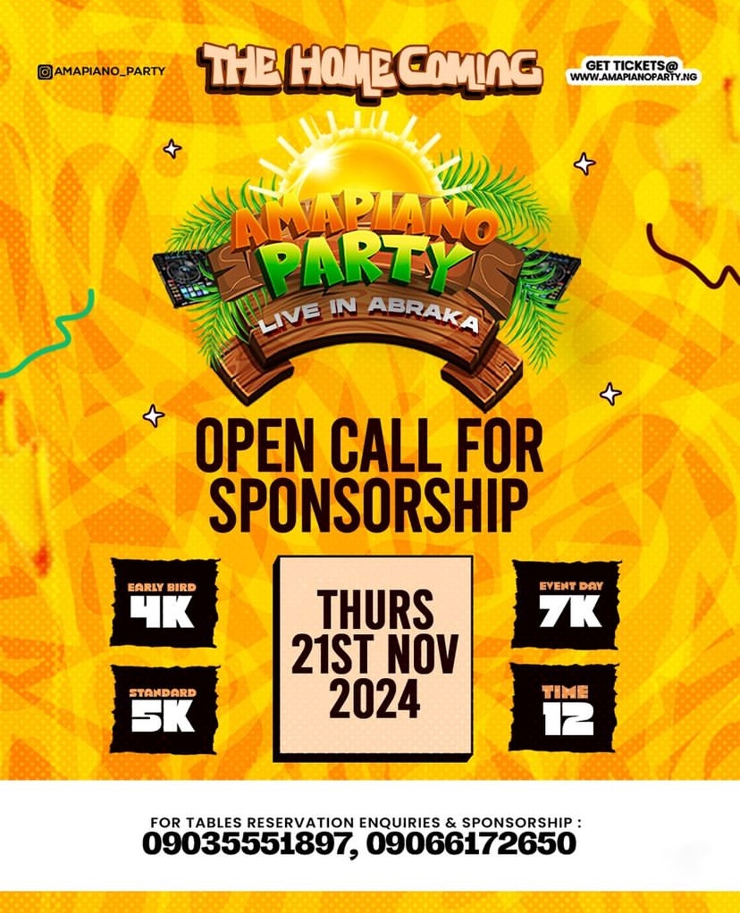 Sponsorship Opportunities!!! ( Amapiano Party)